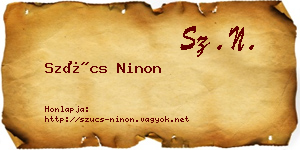 Szűcs Ninon névjegykártya